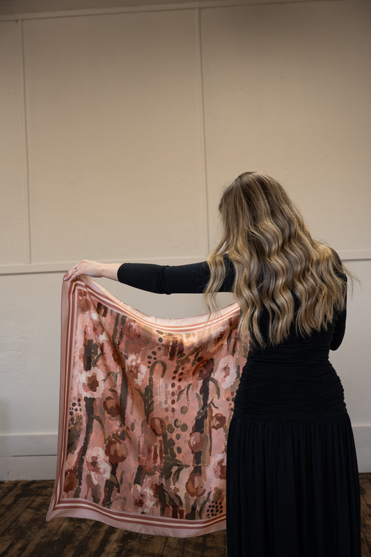 Skye in Dusty Mallow Silk Scarf