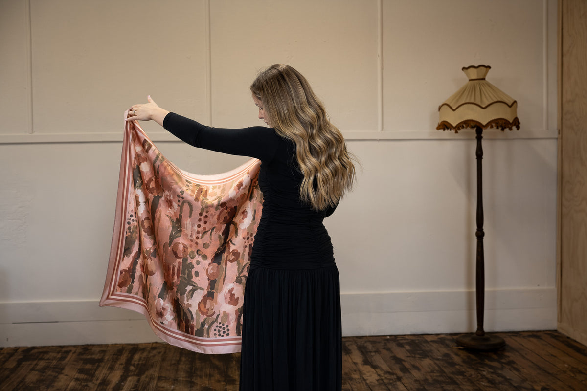 Skye in Dusty Mallow Silk Scarf