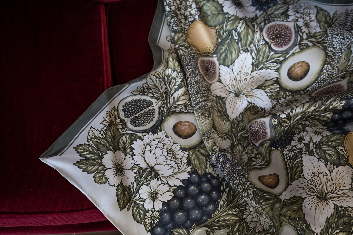 Blanche in Celadon Butter Silk Scarf
