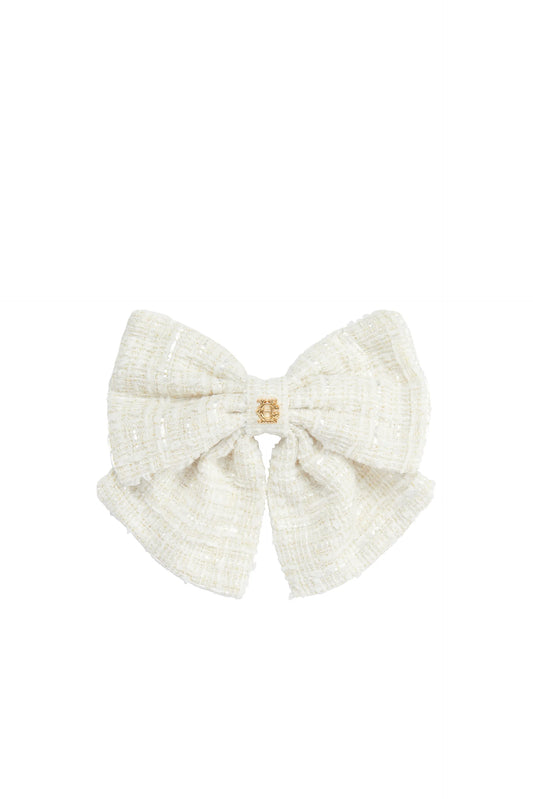 Holland Cooper Boucle Bow - Cream