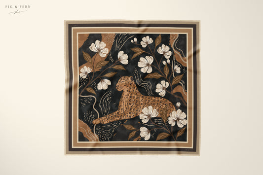 Inca in Dark Truffle Silk Scarf