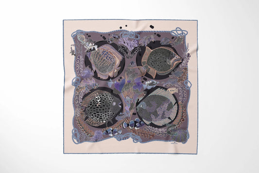 La Vie Marine Dusk Silk Scarf