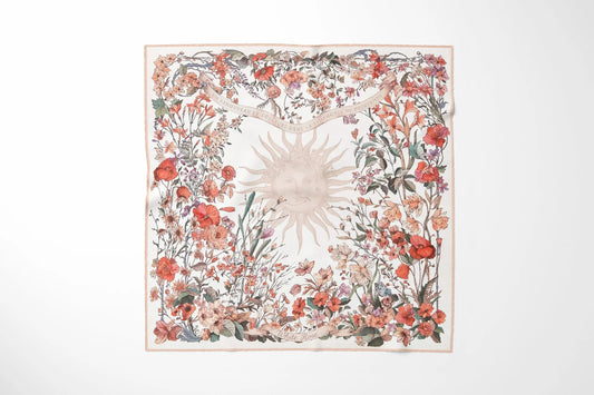 Le Soleil Strawberry Silk Scarf