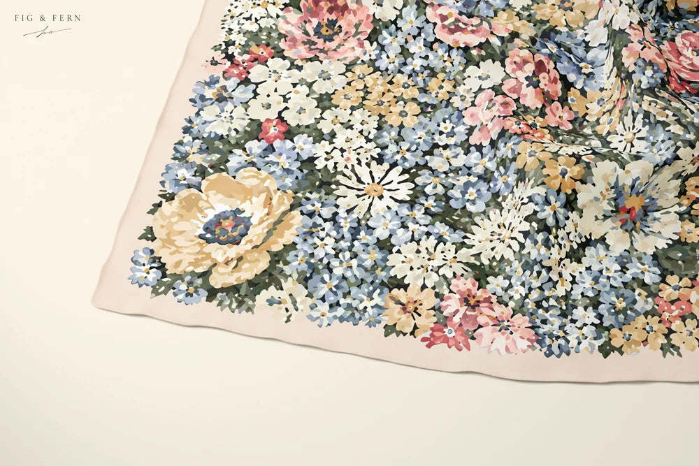 Mae in Powder Rose Silk Scarf