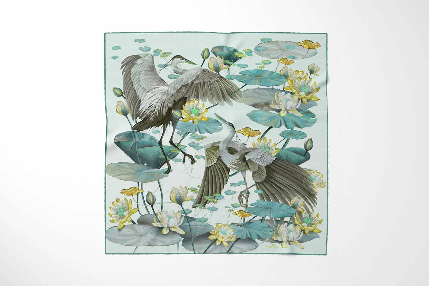 Nymphéas Canary Silk Scarf