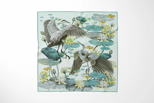 Nymphéas Canary Silk Scarf