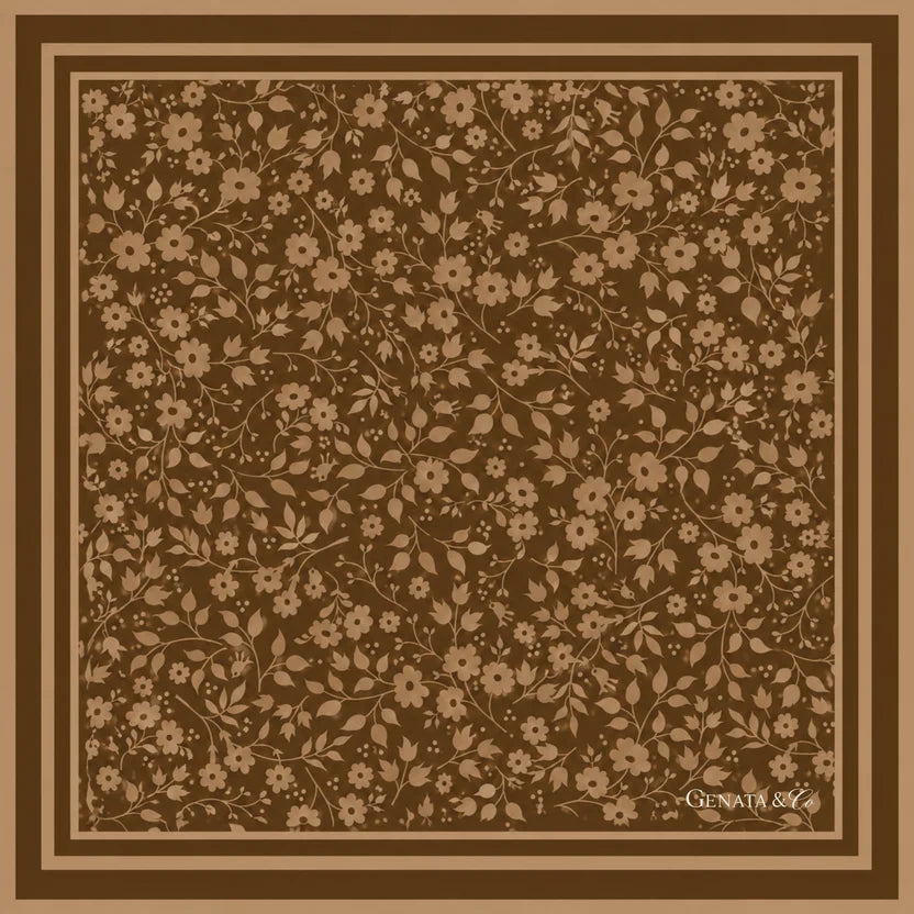 Midnight Ditsy Floral Silk Scarf - 65cm