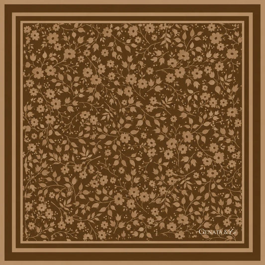 Midnight Ditsy Floral Silk Scarf - 65cm