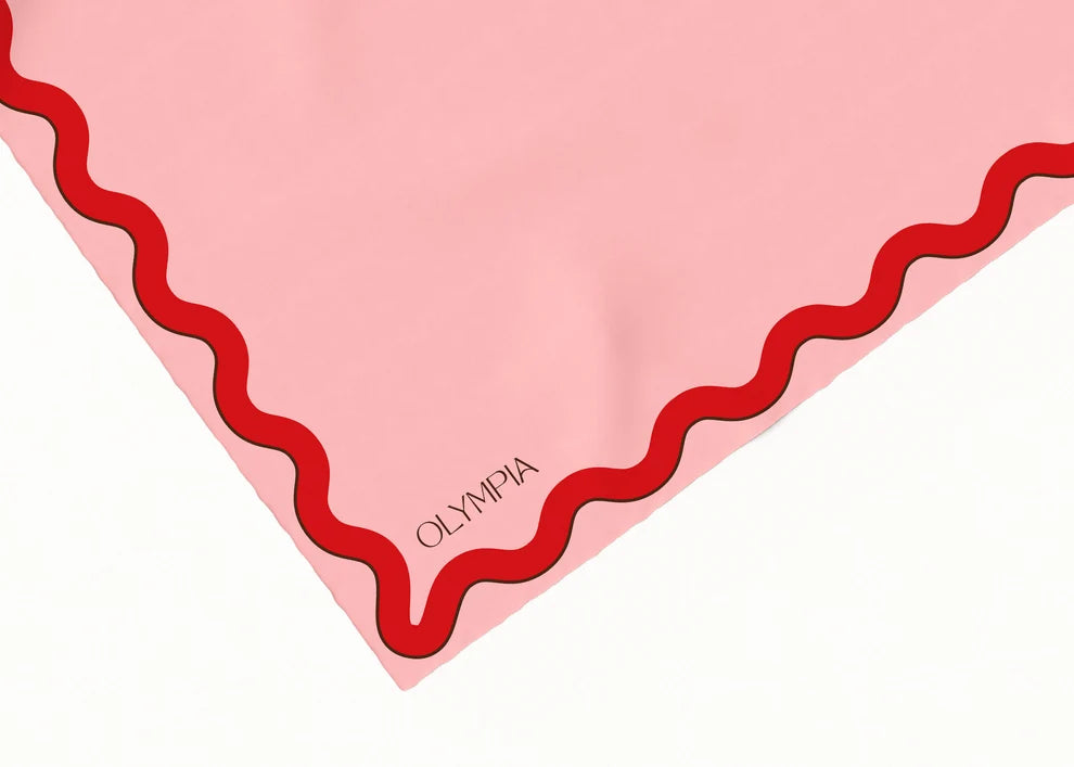 Sophie Macaron/Cherry Silk Cotton Girls Scarf