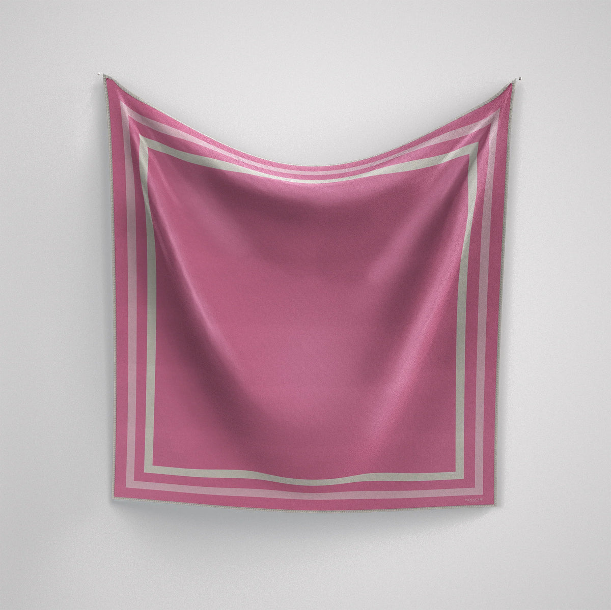 Classic Border Scarf - Pink & White Scarf
