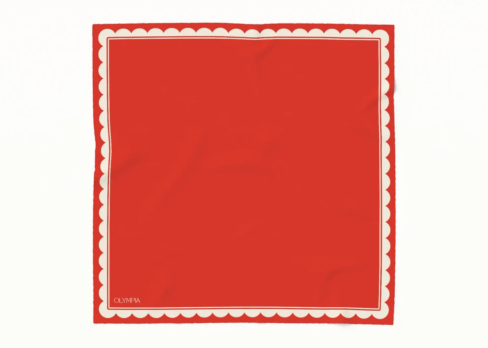 Matilda Candy Apple Silk Cotton Girls Scarf