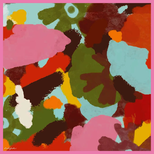 Summer Patchwork Silk Scarf