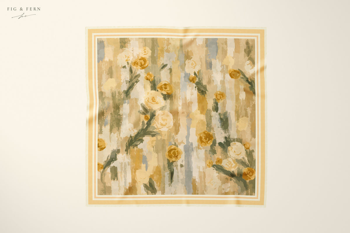 Tamar in Golden Wattle Silk Scarf