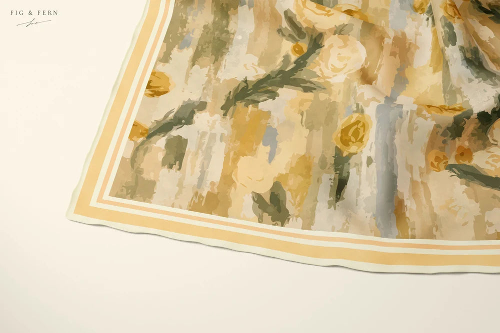 Tamar in Golden Wattle Silk Scarf