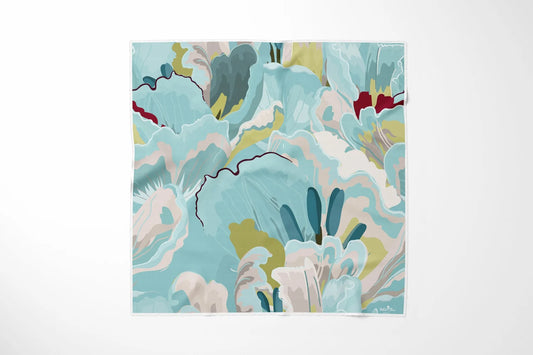 Tulip Seafoam Silk Scarf