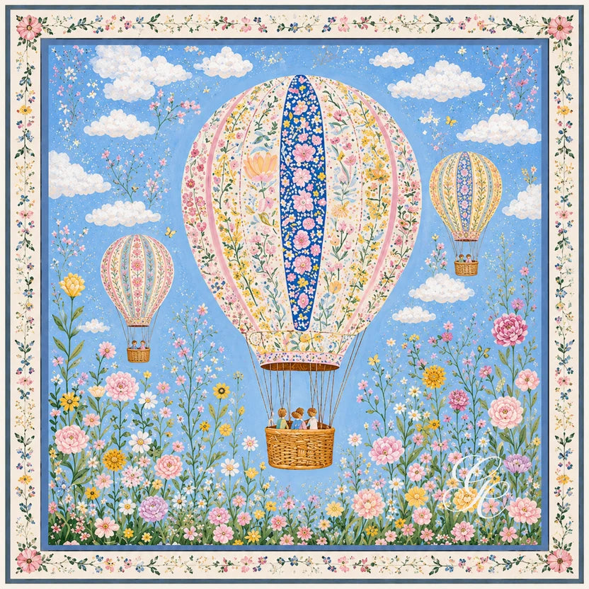 Up & Away Silk Scarf - 65cm