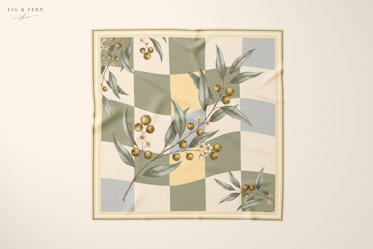 Valentina in Sage Linen Silk Scarf