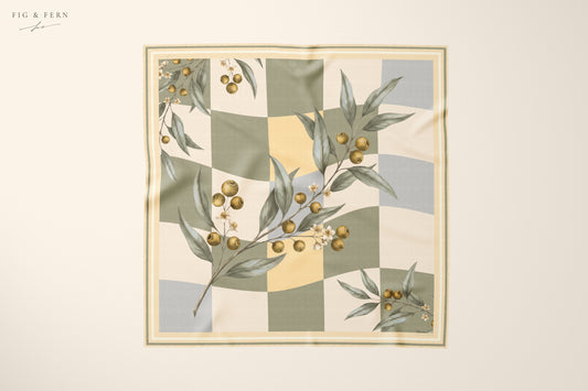 Valentina in Sage Linen Silk Scarf