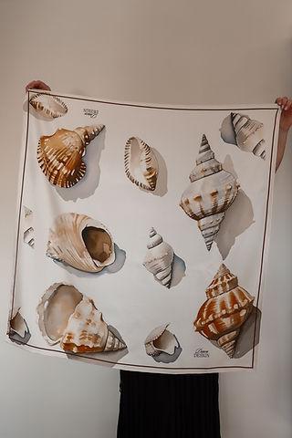 Sea Shells Silk Scarf