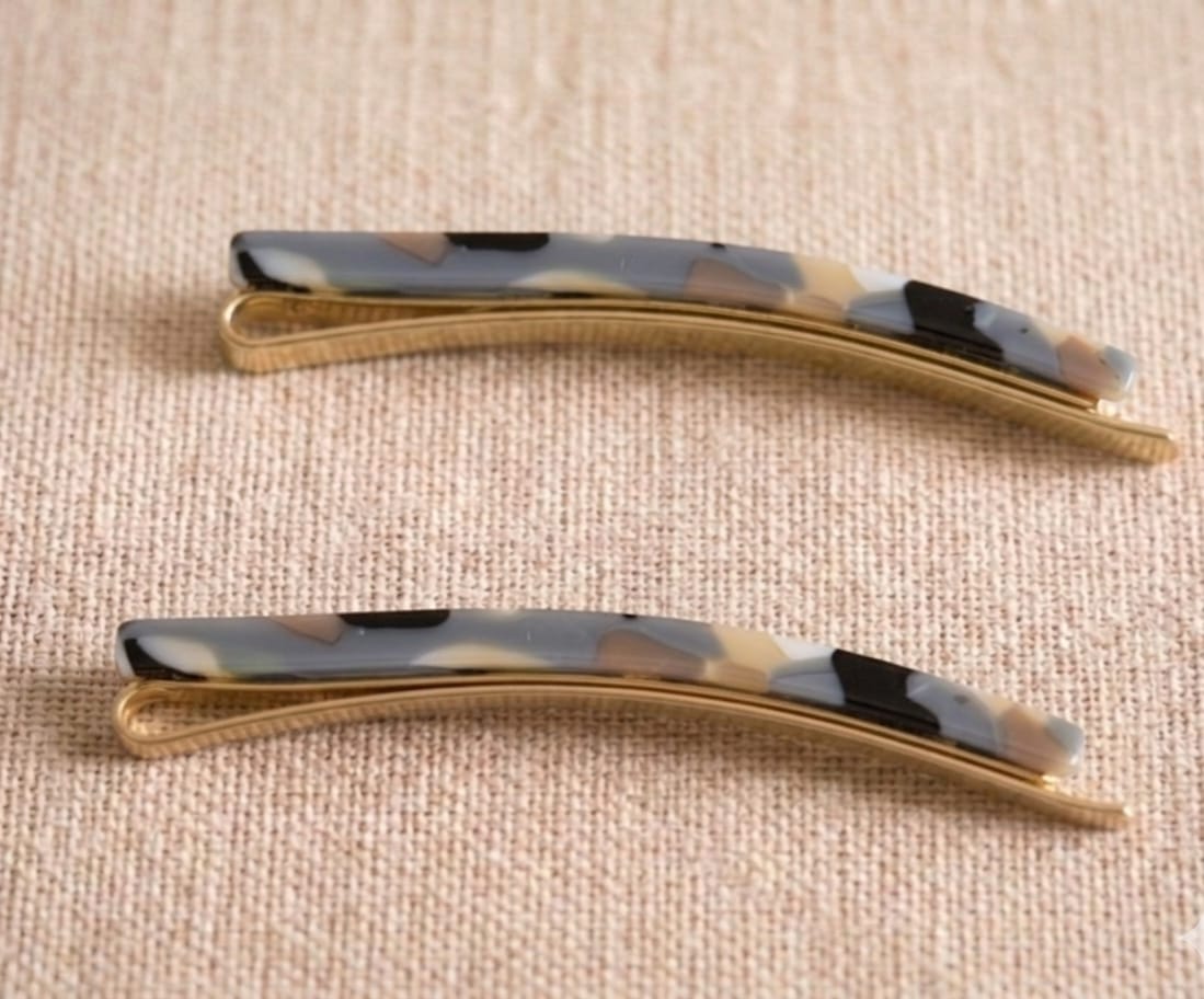 Hair Slides - Slate