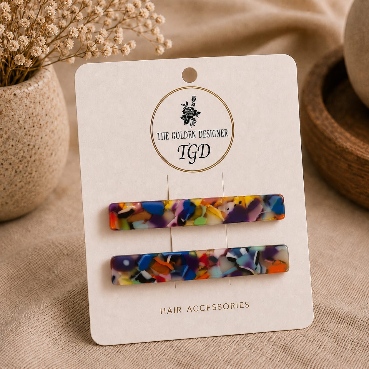 Hair Clips - Confetti