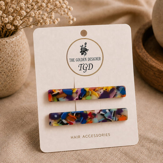 Hair Clips - Confetti