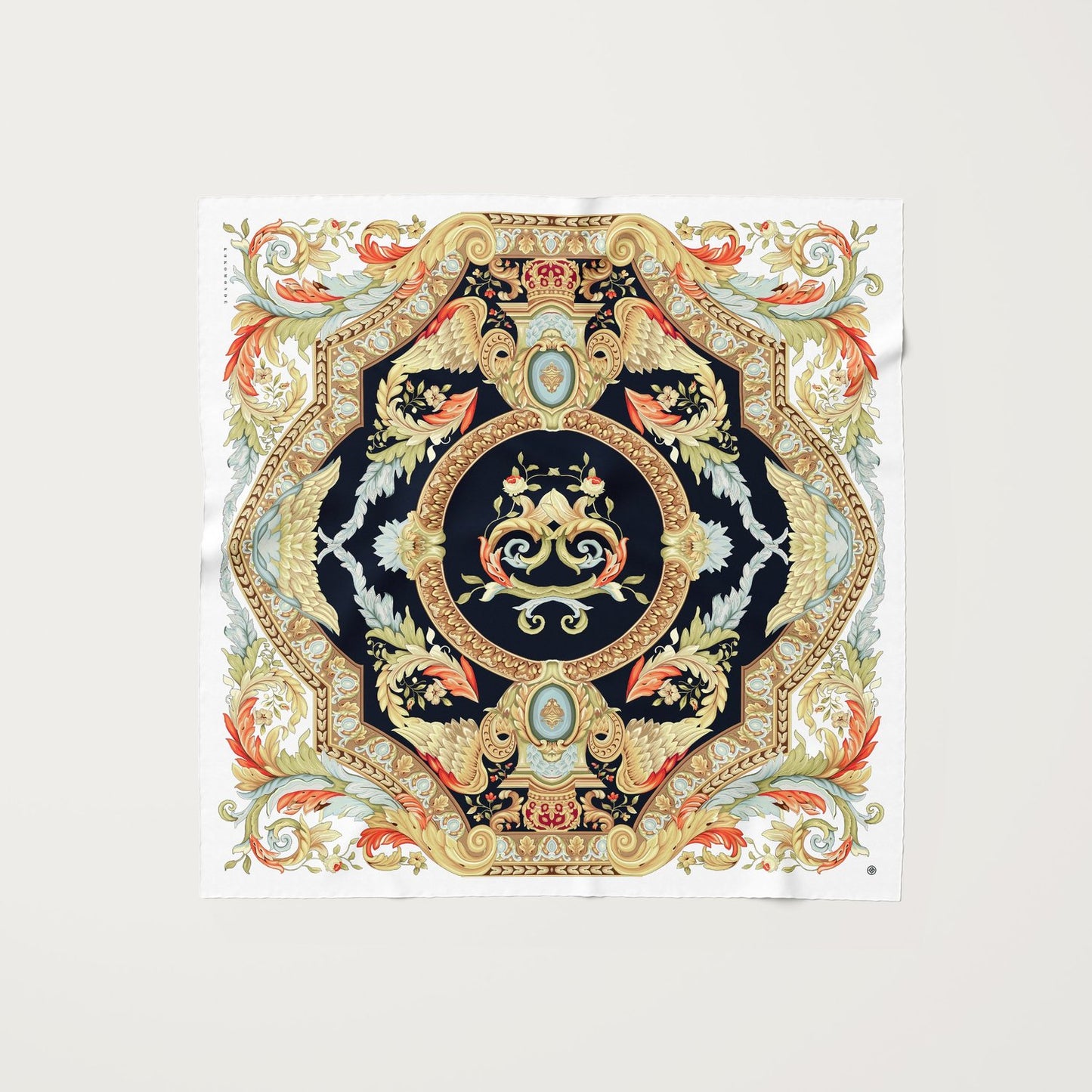 Delphine Snow White Silk Scarf