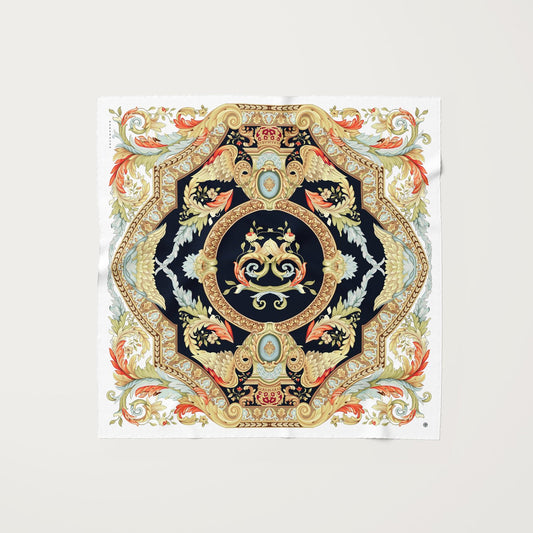 Delphine Snow White Silk Scarf