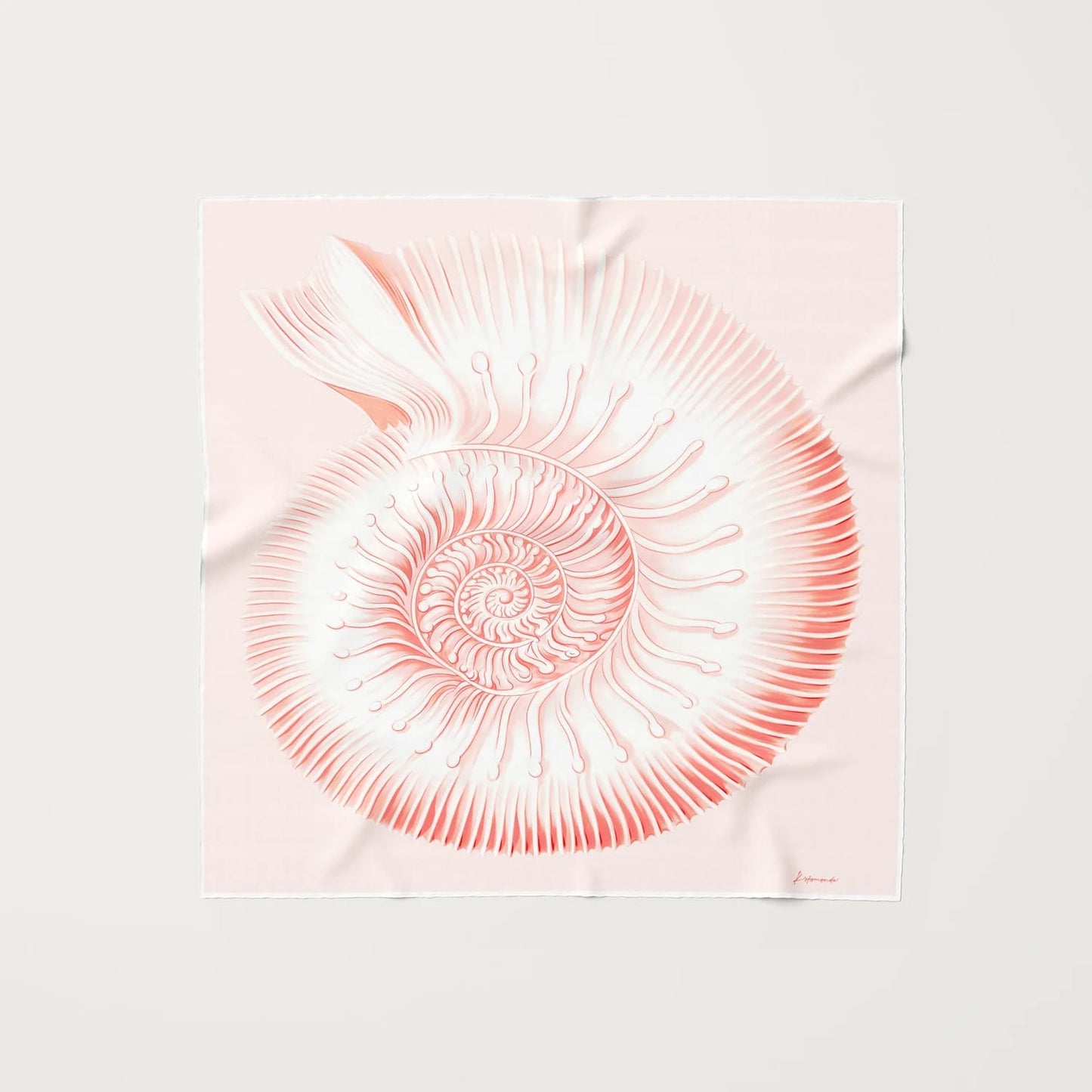 Coquille Powder Silk Scarf