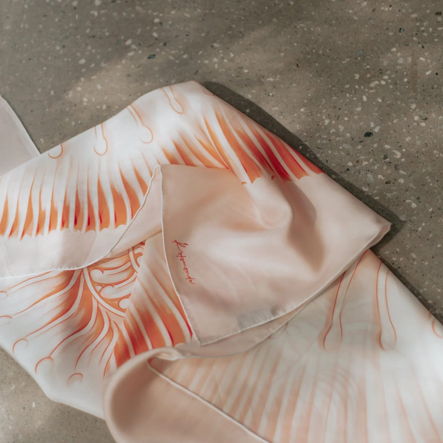 Coquille Powder Silk Scarf