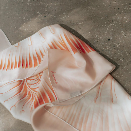 Coquille Powder Silk Scarf