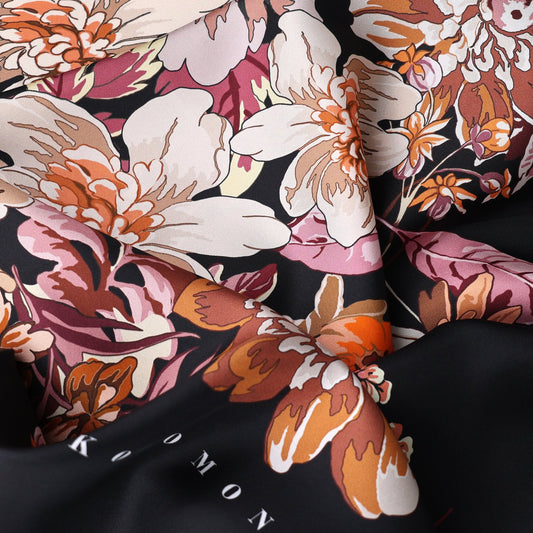 Fleurette Biscotti Silk Scarf