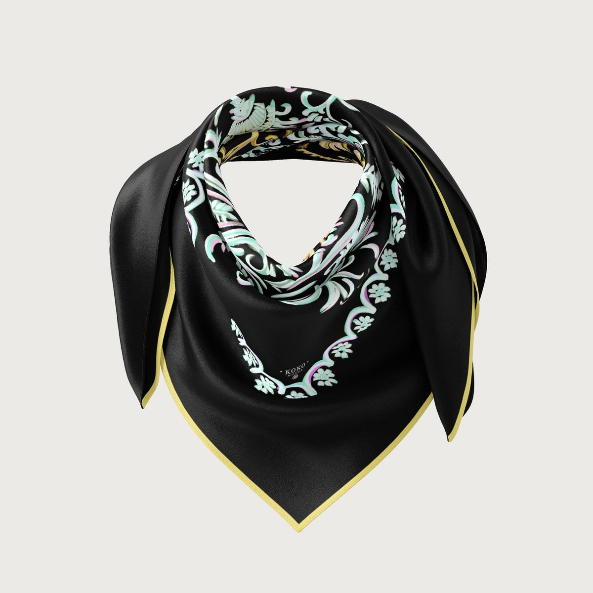 Asteri Melani Citron Silk Scarf