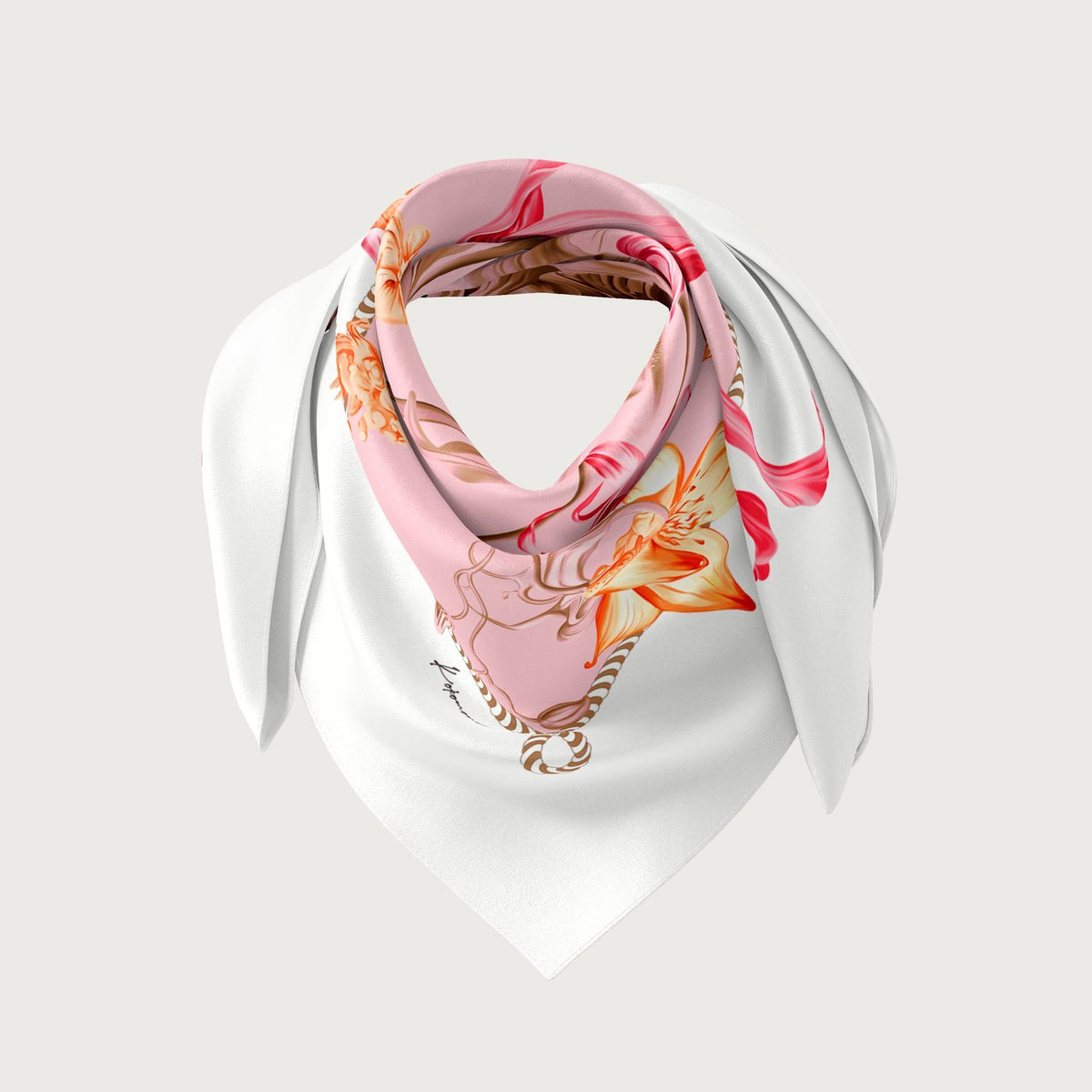 Lilou Pink Silk Scarf