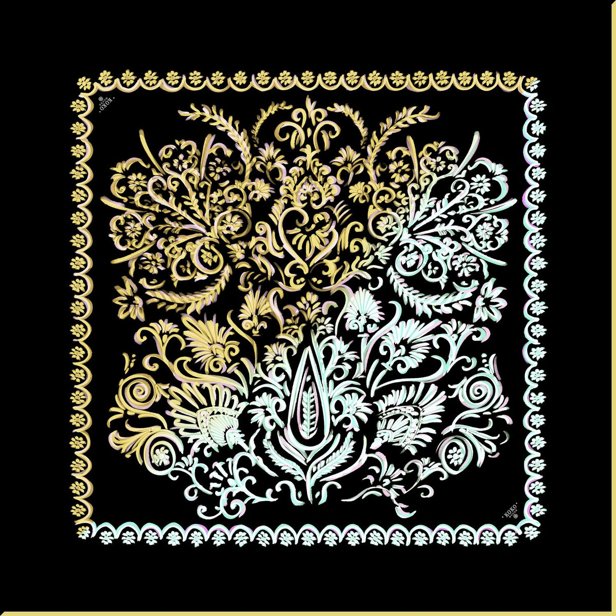 Asteri Melani Citron Silk Scarf