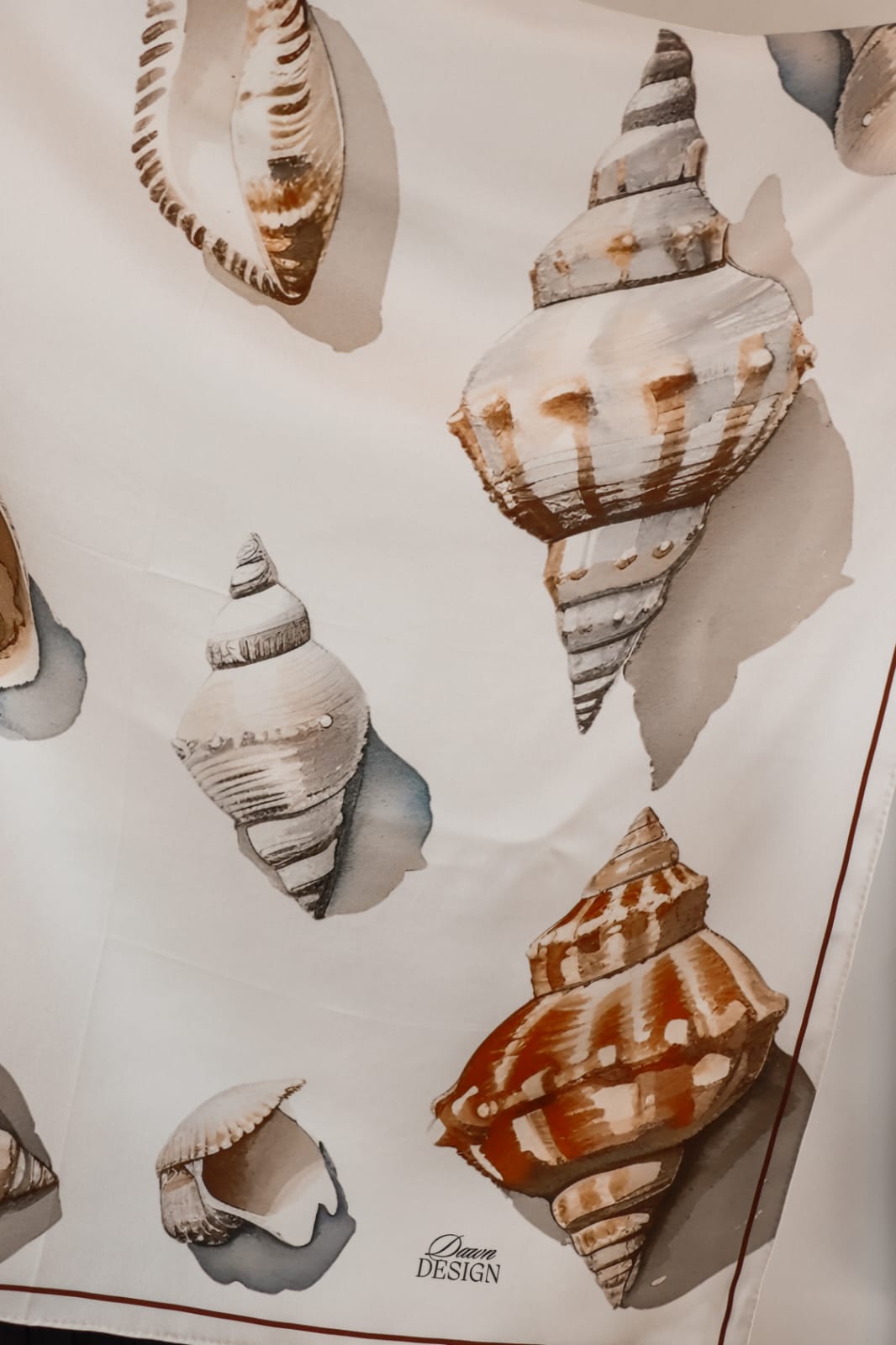 Sea Shells Silk Scarf