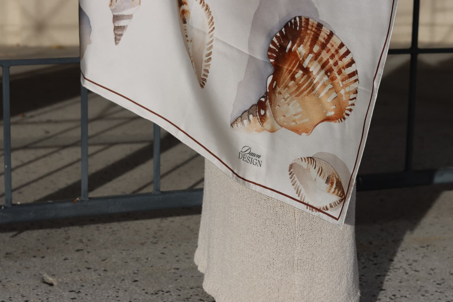 Sea Shells Silk Scarf
