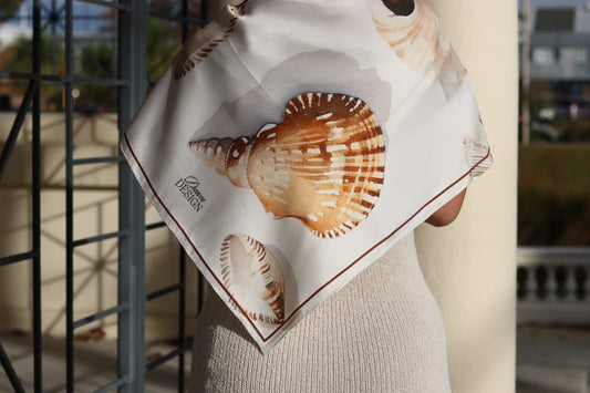 Sea Shells Silk Scarf