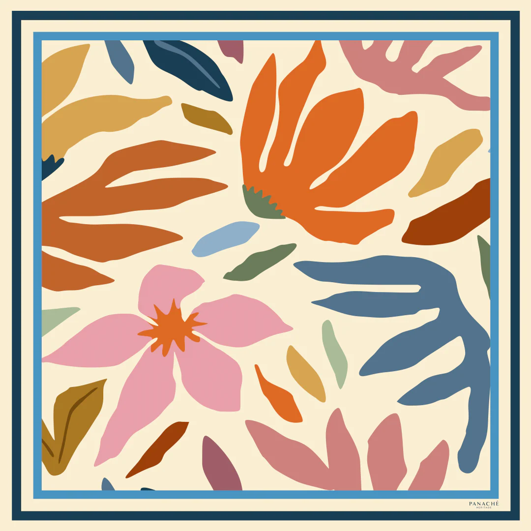 Autumn Blossoms Silk Scarf