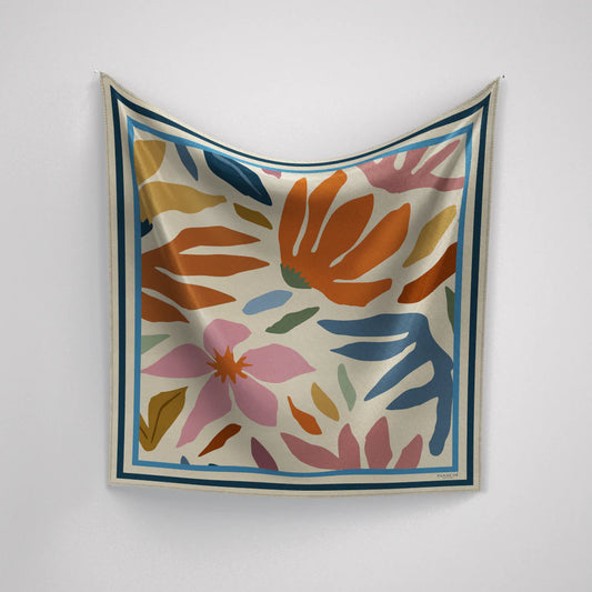 Autumn Blossoms Silk Scarf
