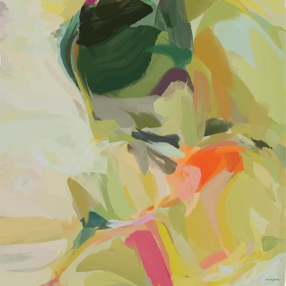 Abstract in Spring Silk Scarf
