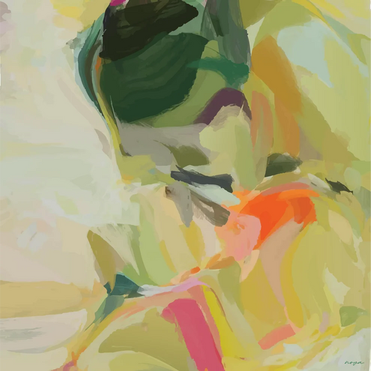 Abstract in Spring Silk Scarf