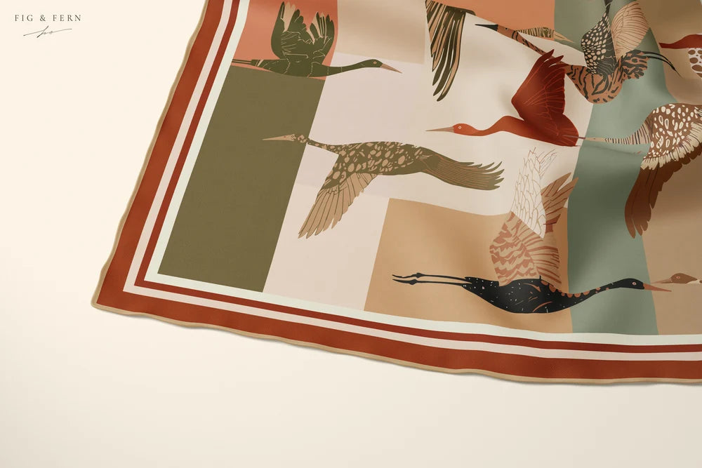Candace in Cognac Silk Scarf