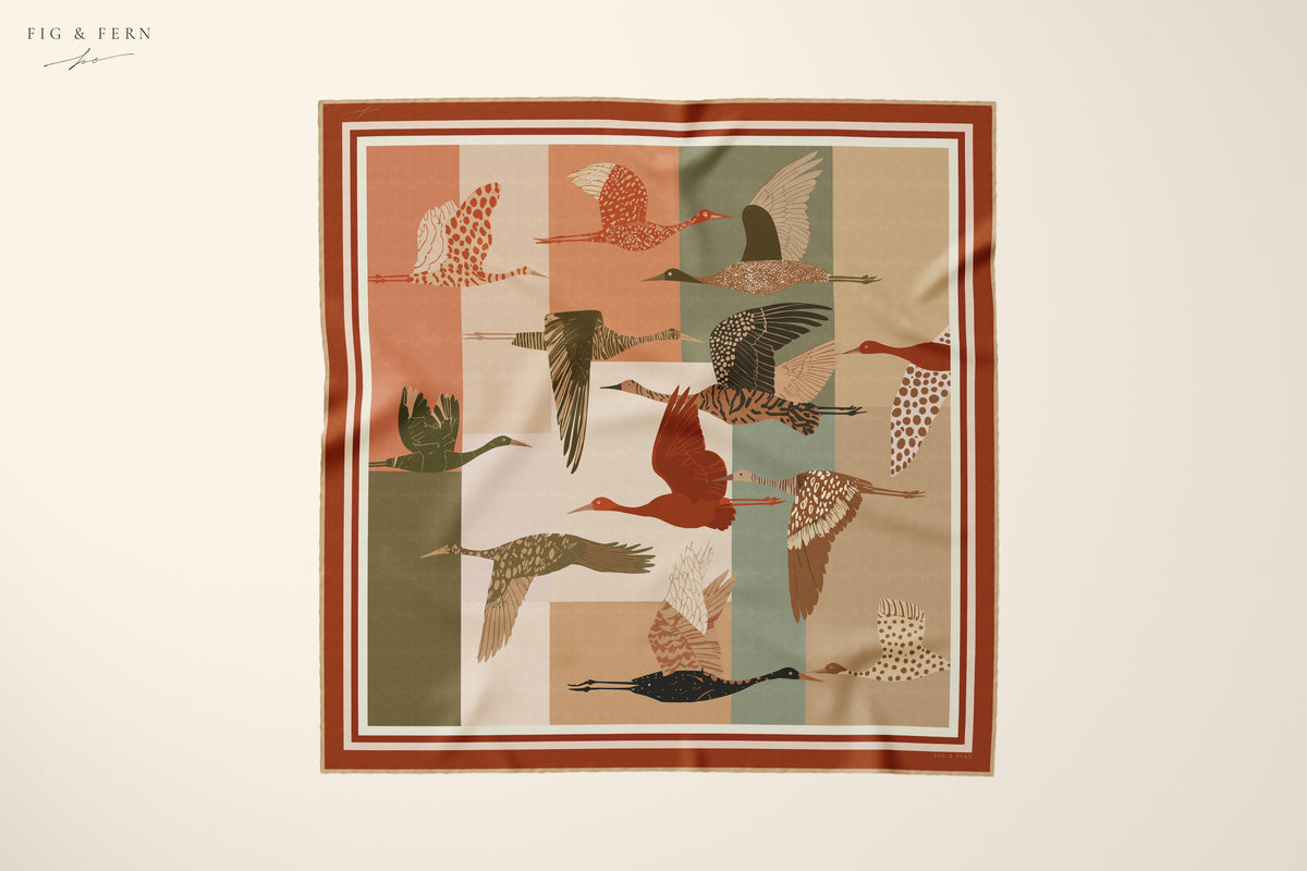 Candace in Cognac Silk Scarf