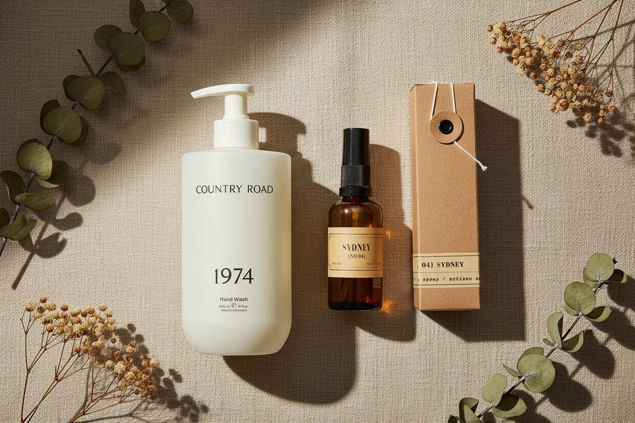 Country Road Hand Wash & Sydney Spray Flat Lay