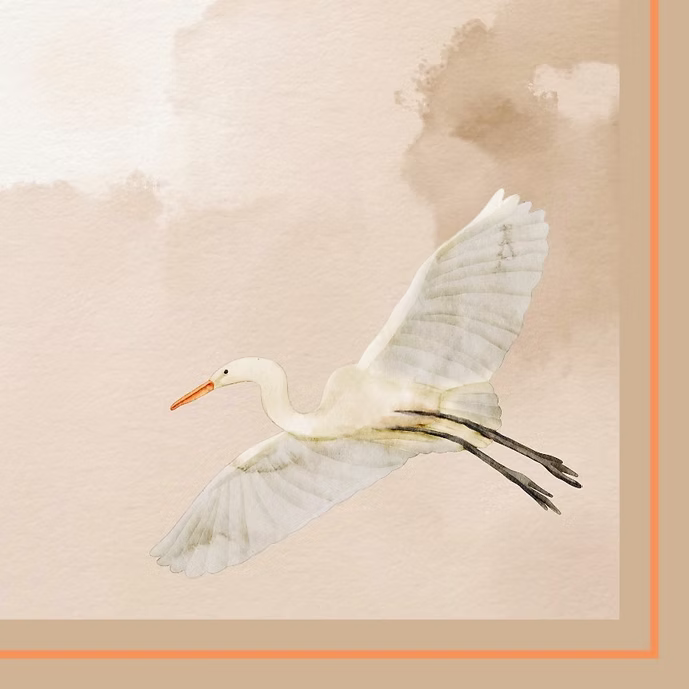 Egret Blush Silk Scarf