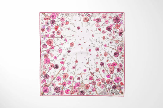 Pansy Rosa Silk Scarf