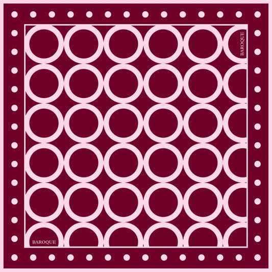 Dotty Berries Embellished Silk Scarf