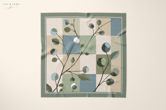 Freida in Lichen Silk Scarf