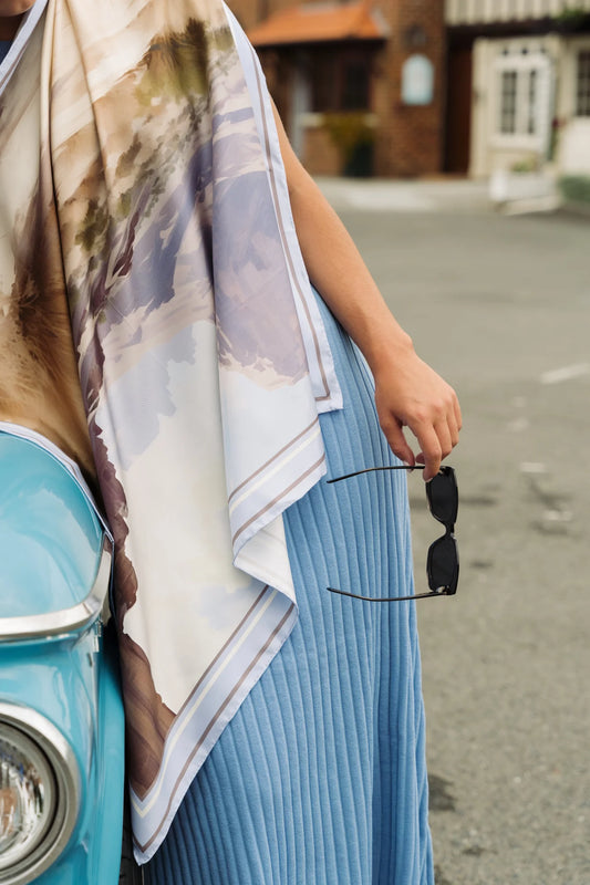 A Desert Scene Silk Scarf